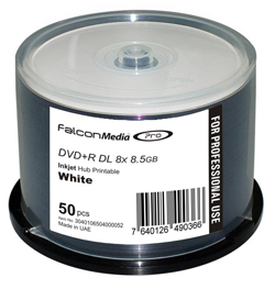 Falcon DVD+DL White Inkjet